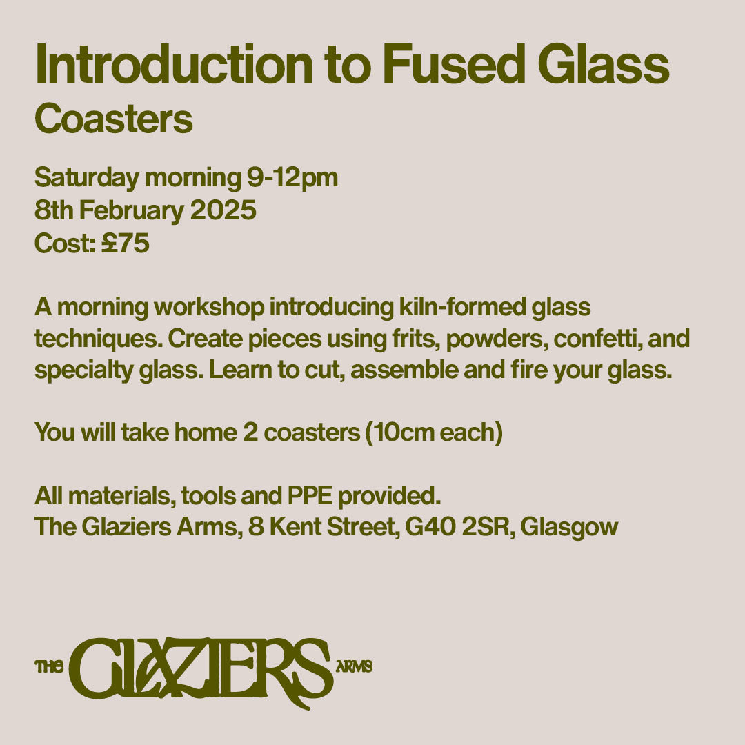 Introduction to Fused Glass workshop: Coasters