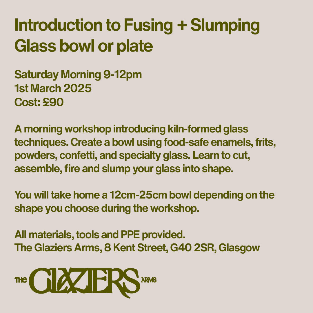 Introduction to Slumping: Fused glass bowl workshop